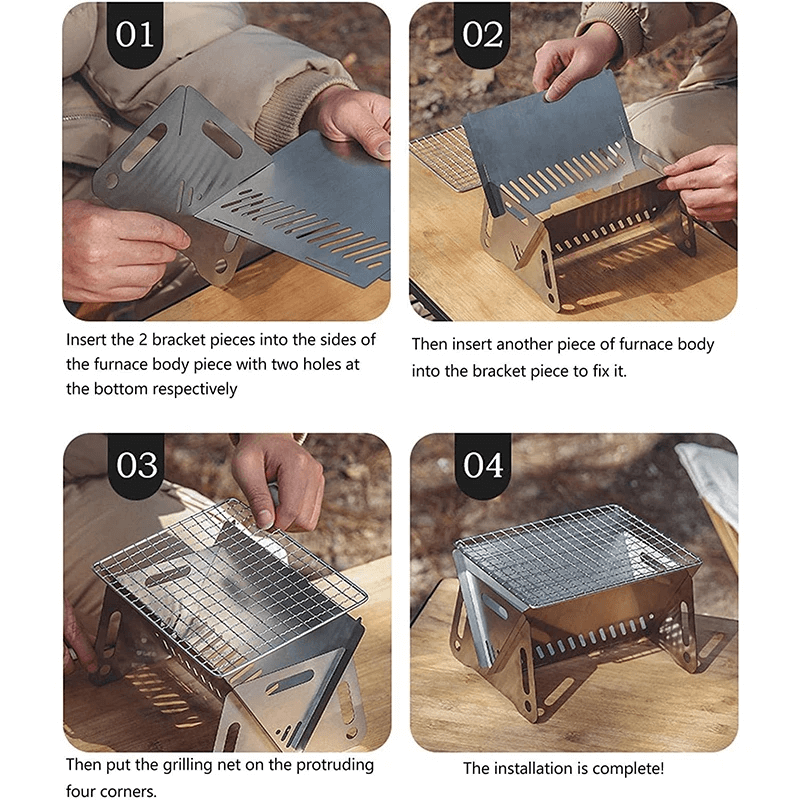 ZENITH - Bærbar sammenleggbar grill