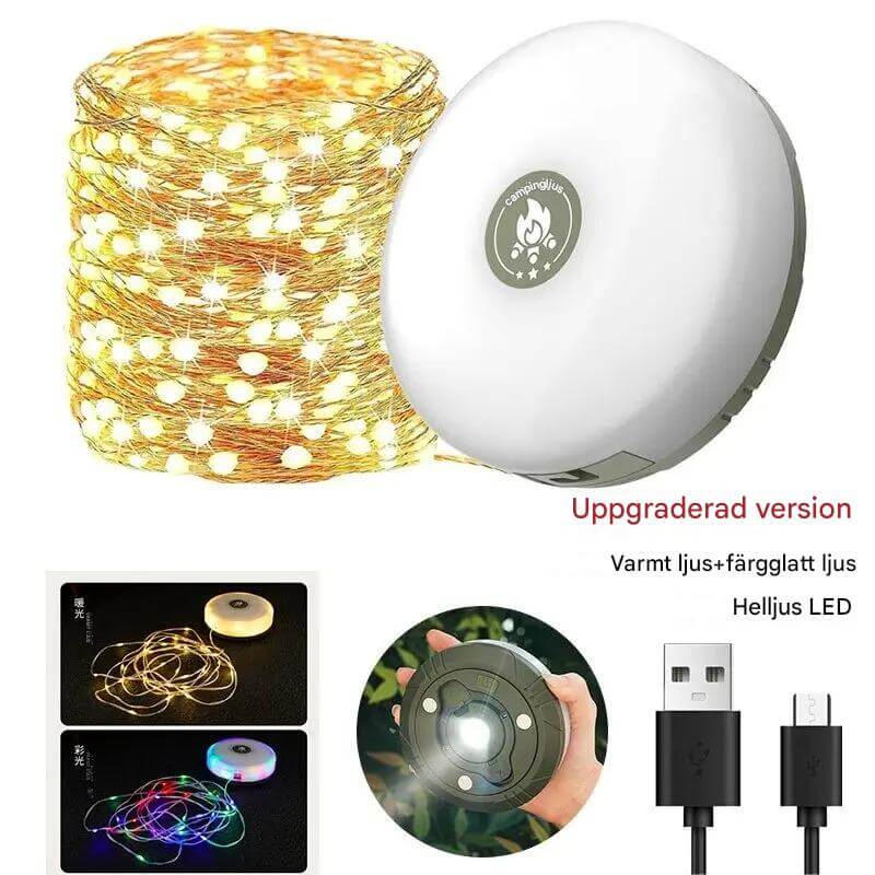 Nordlyx – Rechargeable 4-in-1 LED Light with Light Loop | Versatile Lighting for Camping and Garden